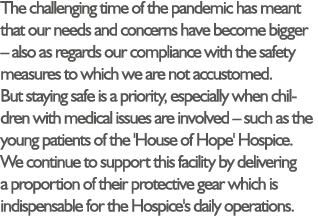 The challenging time of the pandemic has meant that our needs and concerns have become bigger   also as regards our c   