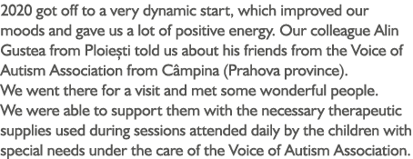 2020 got off to a very dynamic start, which improved our moods and gave us a lot of positive energy  Our colleague Al   