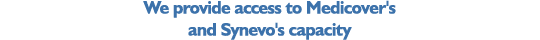 We provide access to Medicover's and Synevo's capacity