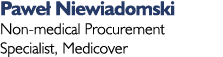Paweł Niewiadomski Non-medical Procurement Specialist, Medicover
