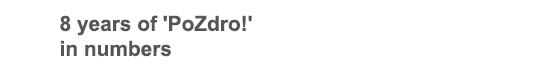 8 years of 'PoZdro ' in numbers