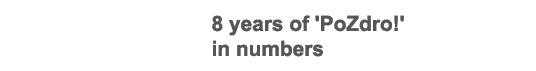 8 years of 'PoZdro ' in numbers