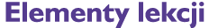 Elementy lekcji