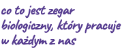 co to jest zegar biologiczny, kt ry pracuje w ka dym z nas