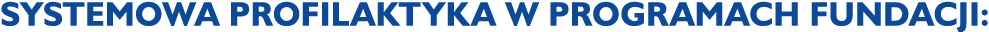 Systemowa profilaktyka w programach Fundacji: