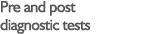 Pre and post diagnostic tests