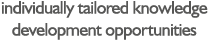 individually tailored knowledge development opportunities 